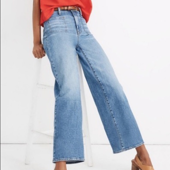 Madewell Denim - NWOT Madewell Wide Leg Crop Jeans